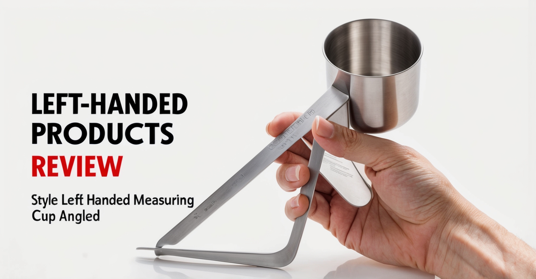 Left Handed Measuring Cup Angled
