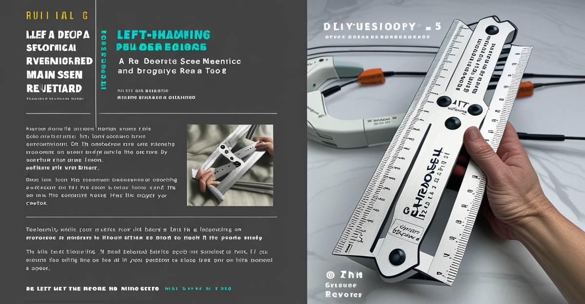 Left Handed Ruler Angle Measuring Tool